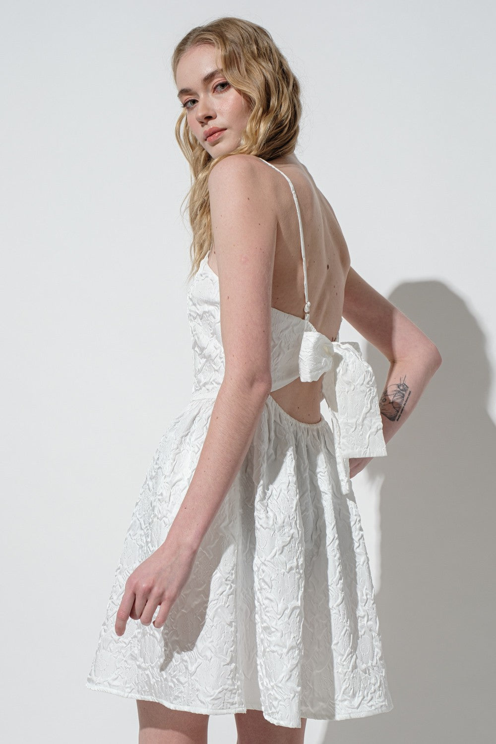 Back Tie Mini Dress