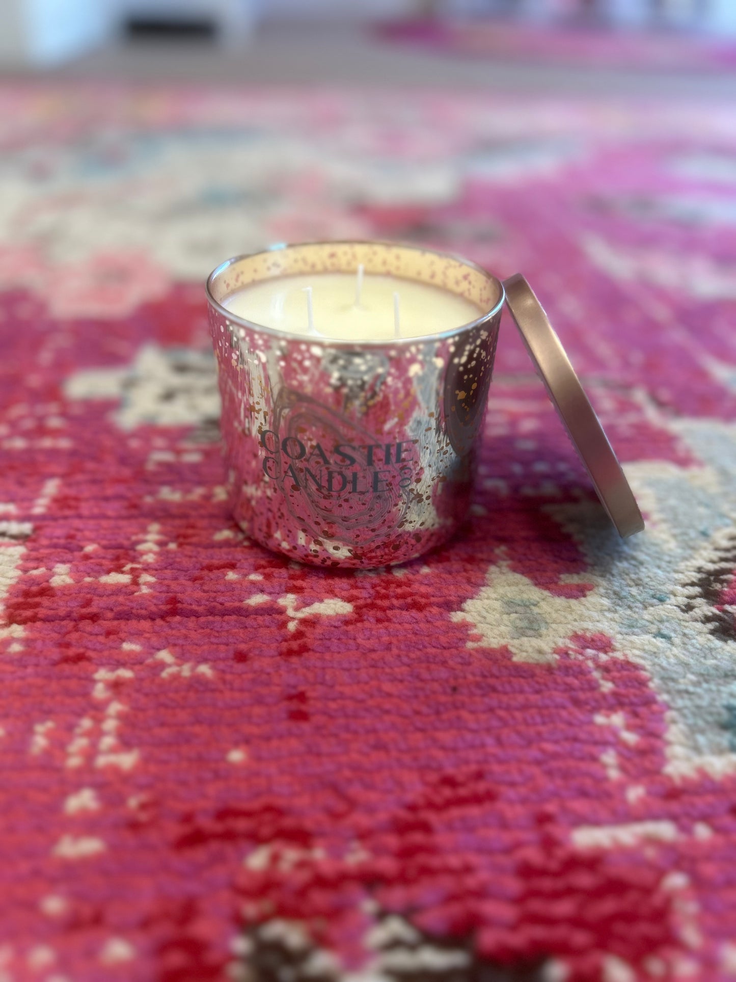 Coastie Candle 3 Wick Mercury Glass Jar
