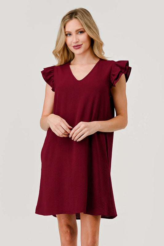 Katie Flutter Sleeve Dress