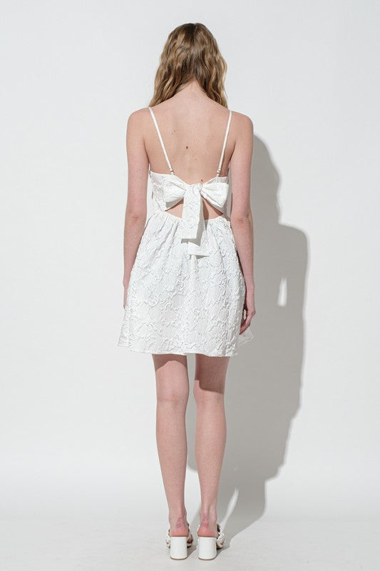 Back Tie  Mini Dress