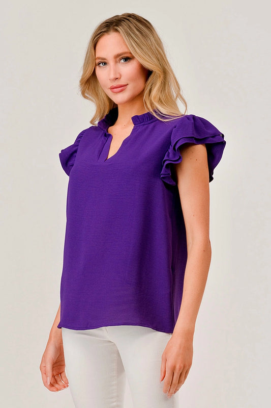 Kylie Flutter Sleeve Top