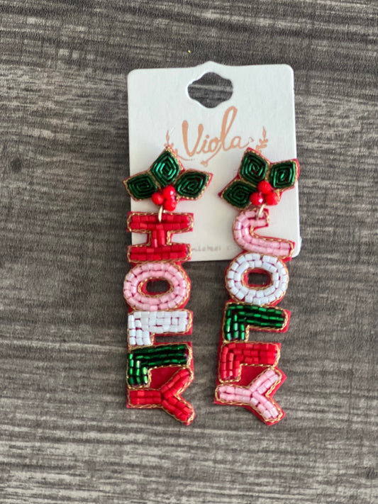 Christmas Holly Earrings